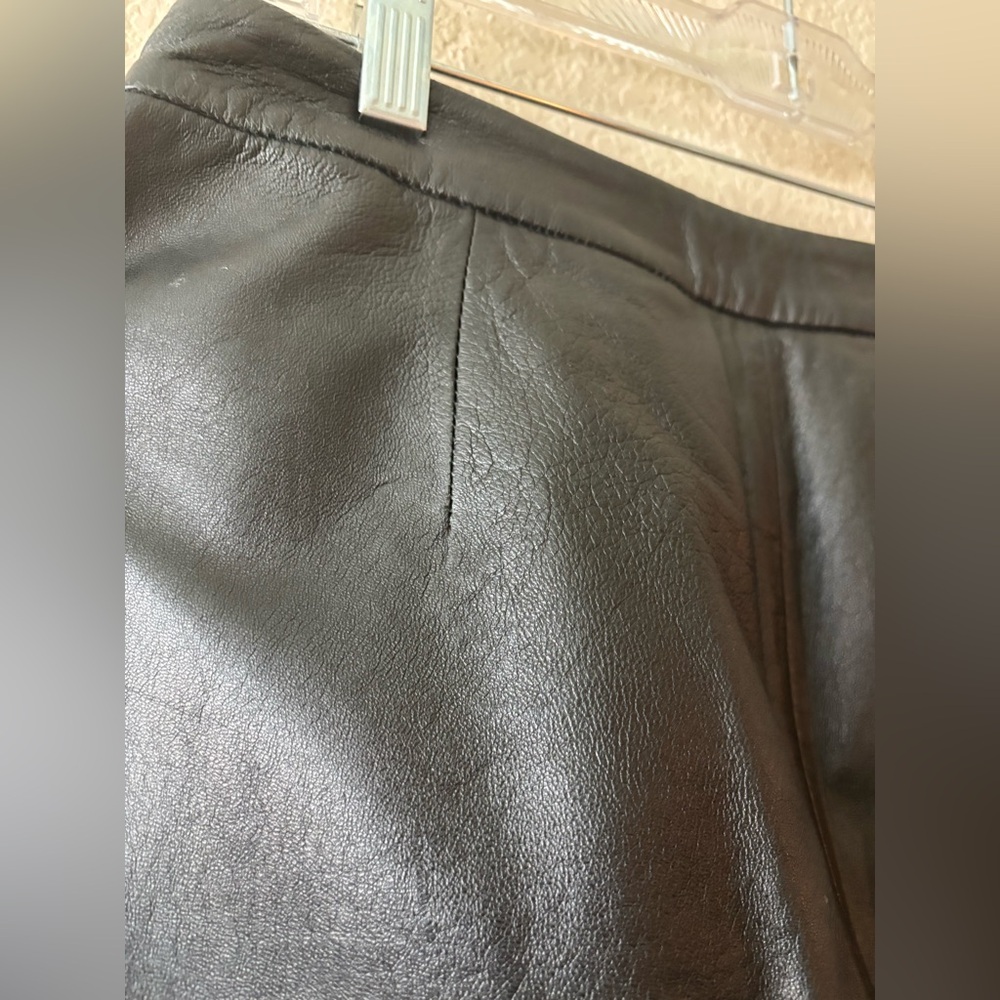 Clothes by Revue Vintage Genuine Lamb Leather Straight Leg Motorcycle Black 8 - Picture 6 of 11